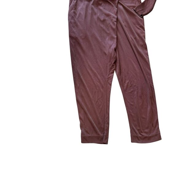 Revolve by Malene Birger Slinky Brown Wrap Front Jumpsuit (no button) - Picture 5 of 11
